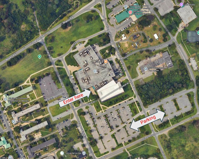map of DINFOS with parking, entrance info and link to Google maps map of DINFOS with parking, entrance info and link to Google maps